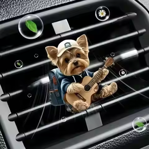 Hoodie Puppy Car Air Outlet Clip Decor Aromatherapy Interior Freshener Sheets Solid Flat Cartoon 2D 