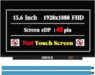 GBOLE Compatible with HP Pavilion 15-CS0061CL 15-CS0053CL 15-CS0051WM 15-CS0022CL 15-CS0010NR L63569-001 L25330-001 LCD LED Screen Display Panel 40Pin FHD 1920x1080 (Touch Screen)