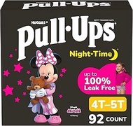 Pull-Ups Girls' Night-Time Potty Training Pants, Size 4T-5T Overnight Training Underwear (38-50 lbs)