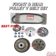 HONDA BEAT FI V2 ( K0J ) BEAT-FI V2 FRONT & REAR PULLEY SET DEPAN BELAKANG PULLY V BELT SET BELTING