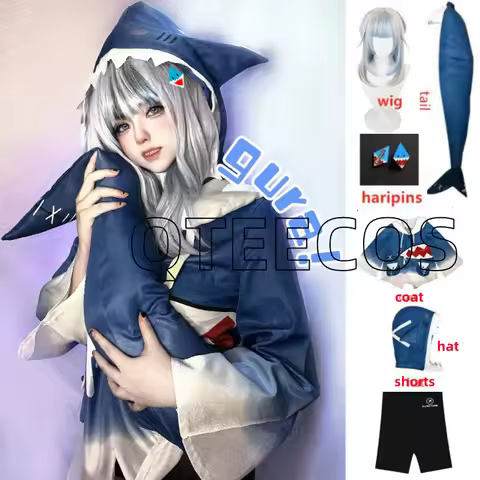 Hololive Gawr Gura Cosplay ENG Shark Costume Youtuber Funny Clothes Halloween Christmas Party Outfit