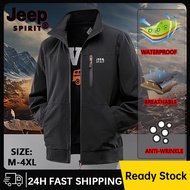 JEEP SPIRIT Outdoor Breathable Jacket Waterproof Hiking Jacket For Men