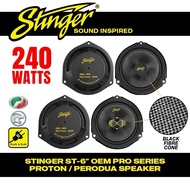 Stinger Pro Series OEM Speaker Plug & Play for Perodua & Proton Carbon Fiber Cone 6''