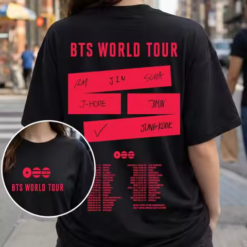 BTS Arirang Album World Tour Unisex 100%cotton Tshirt Kpop Boy Band 2026 Summer New Men's Women's Ov