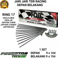 JARI JARI JARI2 RUJI TDR ORIGINAL CHROME 1 SET VELG DEPAN BELAKANG RING 17 YAMAHA JUPITER Z BURHAN Z