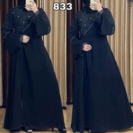 HITAM Abaya Black Abaya Abaya Robe Saudi Abaya Turkey Dress Abaya Party Combination Chiffon