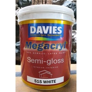 ♞,♘Megacryl Semi Gloss Latex DV-515 White 4L Davies MCS Acrylic Water Based Paint 4 Liters 1 Gallon