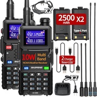 5RM 10W Ham Radio Long Range (UV-5R Upgrade) AR-5RM Handheld NOAA Weather Receiver 2500mAh Rechargea