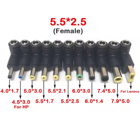 240W DC 5.5*2.5 Female to DC 4.0*1.7 4.5*3.0 5.0 5.5*1.7 7.4 7.9 mm For ASUS HP Lenovo Samsung Male 