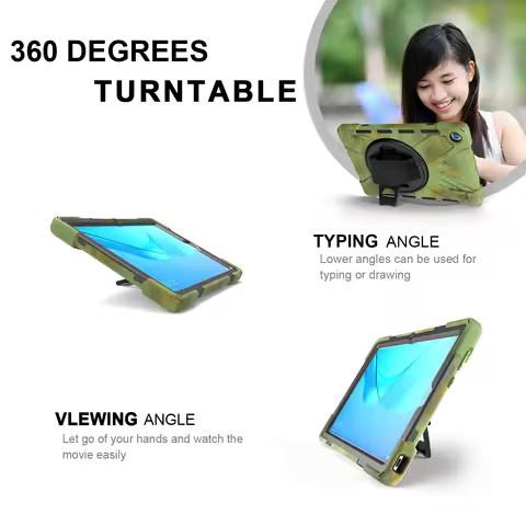 Rugged Case For Huawei MatePad Pro 10.8 10.4 MediaPad M6 M5 10 Pro 10.8 360 Rotating Stand Heavy Dut
