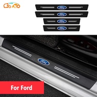 GTIOATO 4PCS Car Carbon Fiber Threshold Protector Auto Door Sill Cover Sticker Car Accessories For F