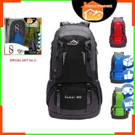 ( FREE GIFT ) EcoSport 60L Large Capacity Hiking Backpack Travel Camping Backpack Waterproof Bag Lig