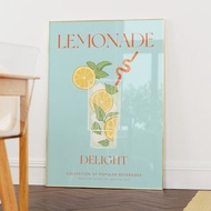 數碼 Lemonade 檸檬汁 飲品掛畫 海報 居家佈置