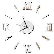 2d/3d โรมันนาฬิกาแขวนผนังชุดนาฬิกาติดผนังสำหรับผนัง Diy โรมัน Numer นาฬิกากระจกอะคริลิคสติกเกอร์การตกแต่งบ้านอุปกรณ์เสริม Reloj