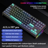 Aula F87 Pro Mechanical Keyboard 3 Mode 2.4G/USB/Bluetooth 87 Key Full-key Hot Swappable Gasket Stru
