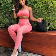 GYMSHARK Fitness Pants High Waist Skinny Sports Hip-Lifting Ankle-Lifting VITAL Peach Hip Sports Pan