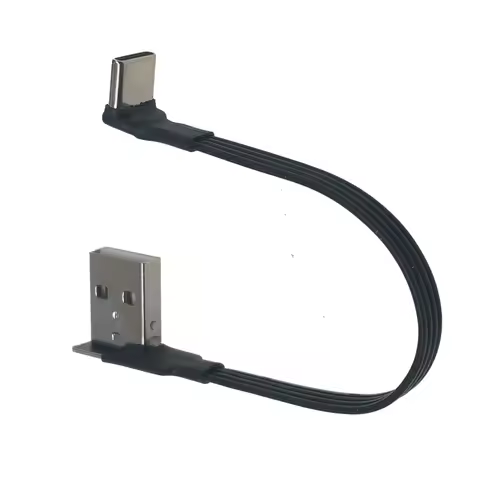 1M 2M 3M 5CM USB-C Type C Male UP Down Angled 90 Degree to USB 2.0 Male Data Cable USB Type-c Flat C