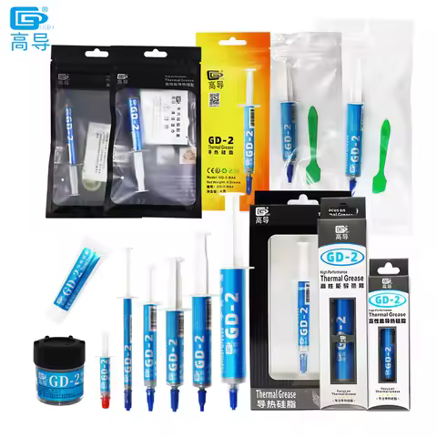 GD-2 Thermal Paste Thermal Conductive Grease Net Weight 1/3/4/7/15/30 Grams Gray Paste Plaster Heat 