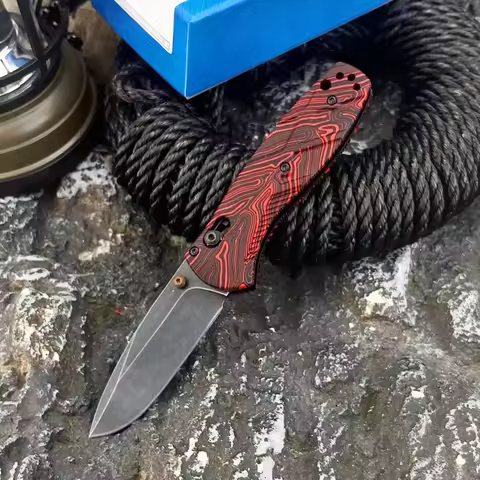 BM 585BK Portable Pocket Knife D2 Steel Blade Color G10 Handle Outdoor Camping Tactical EDC Military