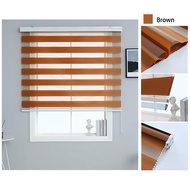 Agogo Store Blinds for Window Venetians Korean Curtain Blind Duo Roller Blinds Curtain 160cm(H)x60cm