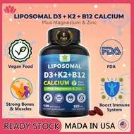 LILICARE 6-in-1 Vitamin D3 K2(MK7) Calcium Supplement Softgel, with Vegan Vitamin D 5000IU Vitamin B