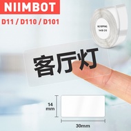 Niimbot D11 D110 D101 Label Sticker Tranparent Label Paper Roll Name Tag Price Tape Jing Chen (Niimb