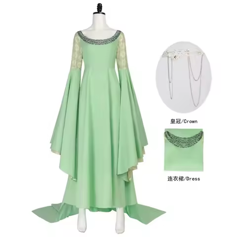 Halloween 2025 Arwen Cosplay Dresses And Crown Elven Princess Lady Arwen Costumes Carnival Party Und