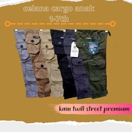 Cargo Pants For Children 1-7 Years Old STRIET | Twill Fabric • BGR.22De22L