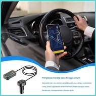 Multiple Port Car Charger Plug And Play USB Phone Charger Multipurpose Auto Phone Charger Space-Savi