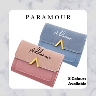 CUTEWALLET FREE ADD NAME 3 Folds Short Wallet Bag Dompet Perempuan Pouch [Corporate Gift are welcome