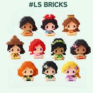 All New LS BRICKS Mini Princess Micro Block Figure DIY Cute Collectible Brick Toy