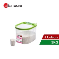 Elianware Space-Saving Bekas Beras Rice Dispenser Storage (6kg)