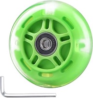 1-Pack 80mm Light Up Scooter Wheel Rear White Led Flashing Replacement Wheel for Micro Globber Lasco
