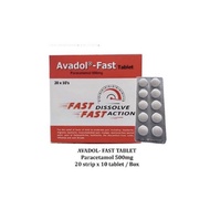 Avadol - Fast Tablet 500mg Paracetamol 3X10’s / 20X10’s