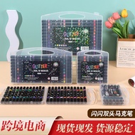 Double-Headed Two-Color Flashing Marker Children's Hand-Painted Two-Color Brush Bold Soft-Headed Non