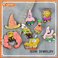 Cartoon Jewelry Spongebob Squarepants Patrick Star Doodle Bob Enamel Pin Mermaid Man & Barnacle Boy 