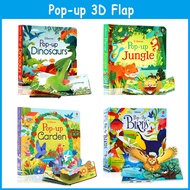 Buku Usborne Pop Up 3D Flap Gambar Cerita Bahasa Inggeris Buku-Buku untuk Kanak-Kanak Membaca Aktivi