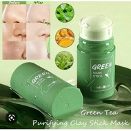 (BPOM)Green Mask Stick Meidian Original 100% Green Tea Face Mask Removes Nose And Face Blackheads
