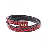 【二手】迪奧 (Dior) CD Logo 豹紋皮革腰帶 女款