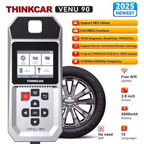 THINKCAR VENU 90 TPMS Car Tire Pressure Diagnosis Tools OBD2 Car Scanner Sensor Activator Learning P