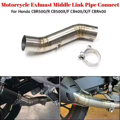 For Honda CBR500R CB500F CB400X CB500X Motorcycle Exhuast Middle Link Pipe Connect 51mm Motorcycle E