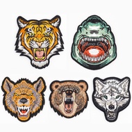 Wild Aggressive Fierce Animal Tiger Bear Wolf Shark Hyenas Tactical Embroidery Morale Patch Self Adh