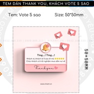 500 5 STAR VOTE Stamps, Thank You Stamps remind customers to rate 5 stars