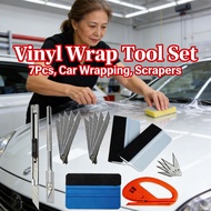 Film Squeezer Tool Set Window Tinting Car Vinyl Wrap Aid Carbon Fiber Film Wrapping Cutter Cutter To