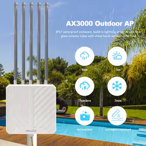 2025 Best 3000Mbps WiFi 6 Wireless Outdoor Access Point Long Range Wifi AP With Dual Band PoE Waterp