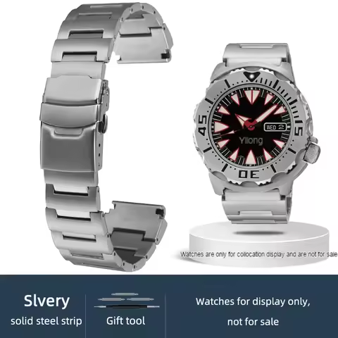 For SEIKO 5 Red Tooted Little Monster Water Ghost Metal strap 20mm SRP307 313 H75K SKX779 781 Stainl