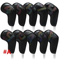 MANNYI Wedge cover Iron pole cover Golf Putter Accessories Embroidery 4-9PSAX Golf Iron Covers Set G
