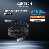 CUKTECH 240W 6A Braided Magnetic Cable Type-C to Type-C Fast Charging Cable Xiaomi 120W PD3.1 Superc