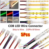 IYUSENSS6W 5Pcs/Set COB LED Wire Connector, 2/3 Pin 8/10mm Pin Connector, Durable Solderless Strip t