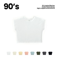 Core - 90s T-Shirt เสื้อยืดไหล่ล้ำทรงวินเทจ ผ้าออร์แกนิคคอตตอน เสื้อผ้ารักษ์โลก